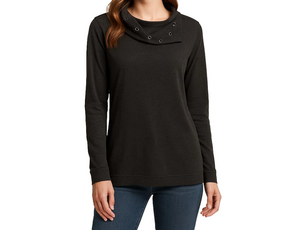 Chico's Gray Sweater Size Medium Or Size 1 Long Sleeve Woman’s